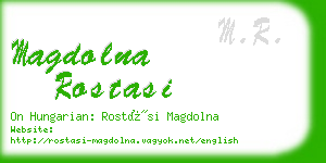 magdolna rostasi business card